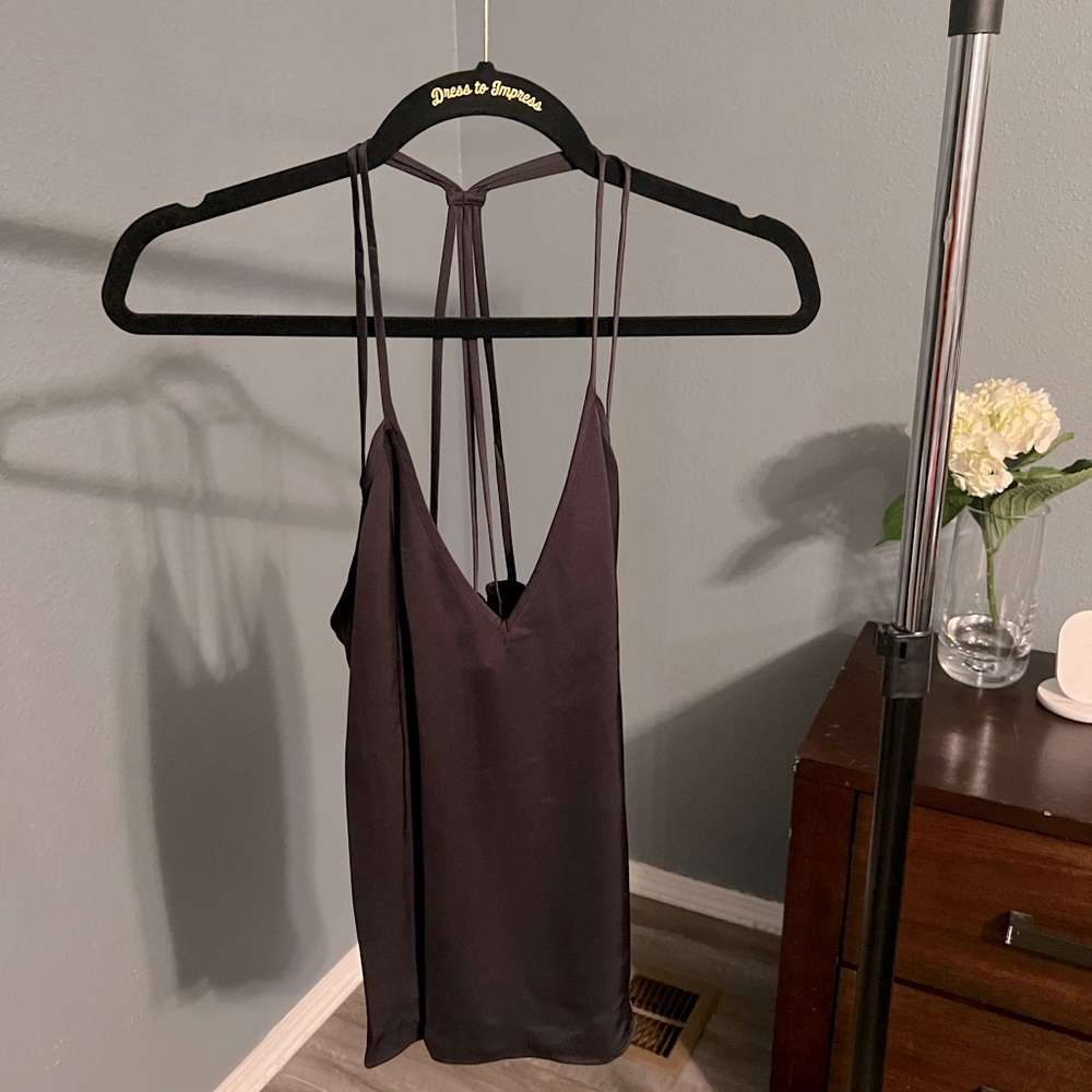 Black multi strap sheet top